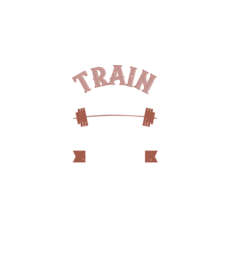 Train Hard model negru pe tricou