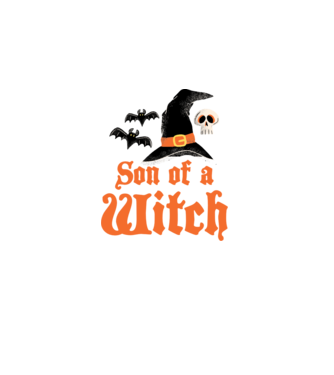Son of a witch model alb pe tricou
