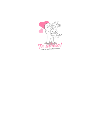 te iubesc model alb pe tricou