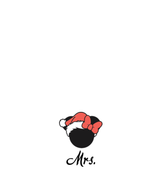 mrs christmas model negru pe tricou