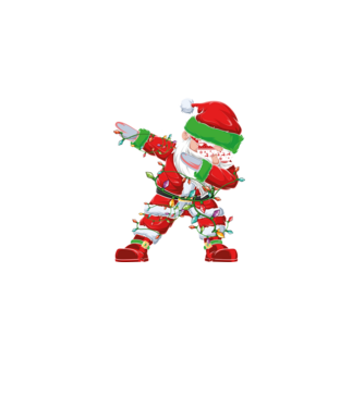 Dab Santa model negru pe tricou
