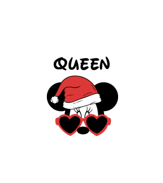 minnie santa queen model alb pe tricou
