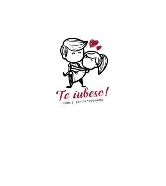 te iubesc! model alb pe tricou