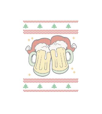 ugly sweater beers model alb pe tricou