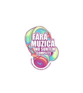Fără muzică nu suntem compleți - Muzica ne atinge emoțional acolo, unde doar cuvintele nu o pot face. model alb pe tricou