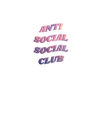 Anti social social club pink model negru pe tricou