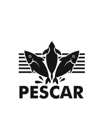 Pescar original model alb pe tricou