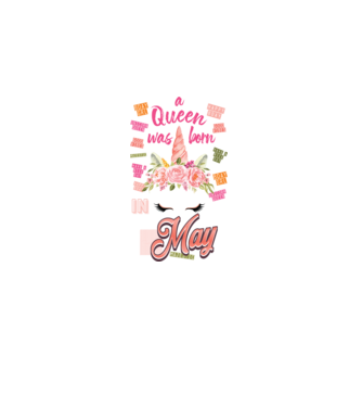 A queen was born in MÁJUS model alb pe tricou