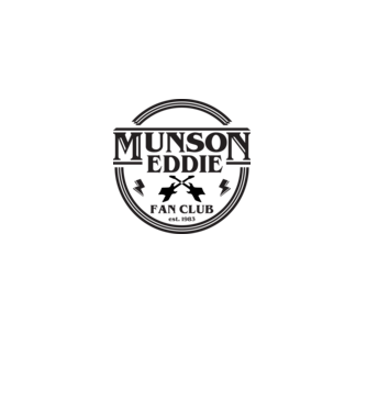 eddie munson fan club est 1983 model alb pe tricou