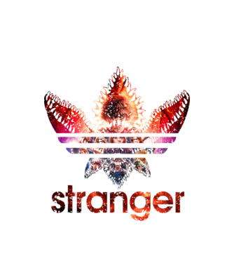 stranger logo poster model alb pe tricou