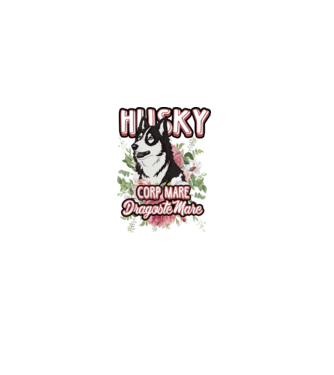 husky - corp mare, dragoste mare model alb pe tricou