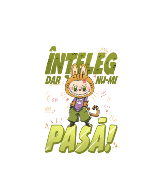 Înțeleg dar nu-mi pasă! model alb pe tricou
