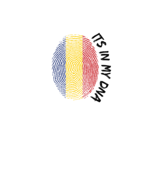 România fingerprint model alb pe tricou