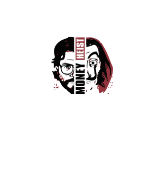 money heist professor model alb pe tricou
