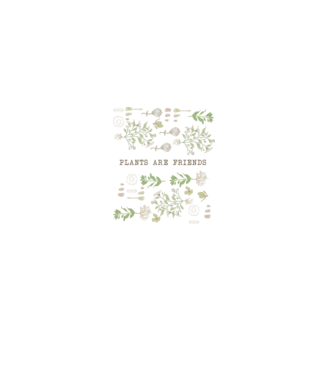 Plants are friends model alb pe tricou