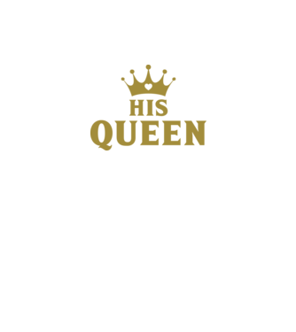 His Queen model negru pe tricou