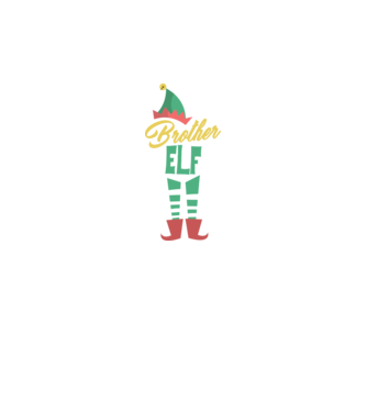 Elf family brother model negru pe tricou