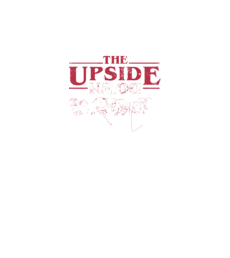 the upside down logo model negru pe tricou