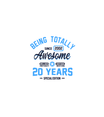 20 years of being totally awesome model alb pe tricou