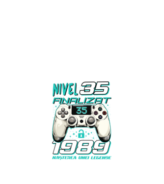 Nivel finalizat 35 1990 model negru pe tricou