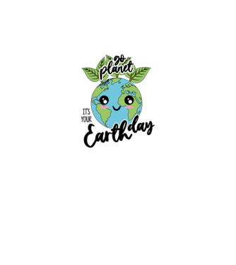Go planet its your earth day model alb pe tricou