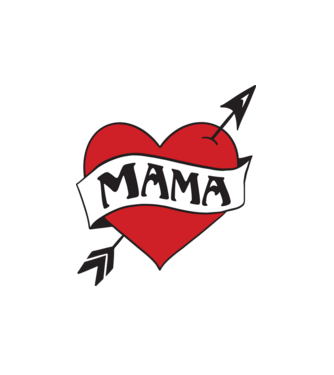 mama model alb pe tricou