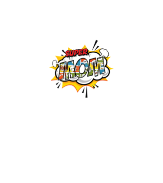 Comic Mom model gri pe tricou