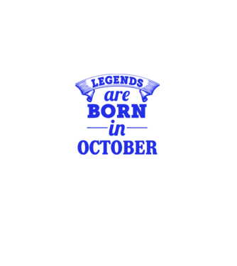 Legends are born in October model alb pe tricou