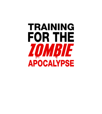 training for the zombie apocalypse model alb pe tricou