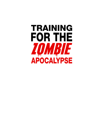 training for the zombie apocalypse model alb pe tricou