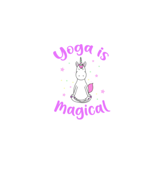 yoga is magical model negru pe tricou