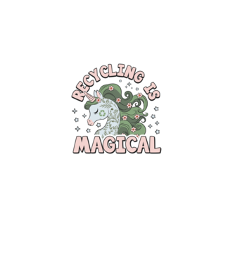 Recycling is magical model negru pe tricou