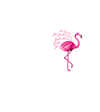 Flamingo pink model galben neon pe tricou