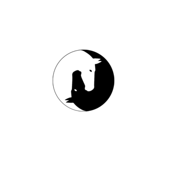 Lovas ying-yang model alb/roșu pe tricou
