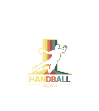 Retro Handball legend model negru pe tricou