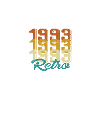 1993 retro model alb pe tricou