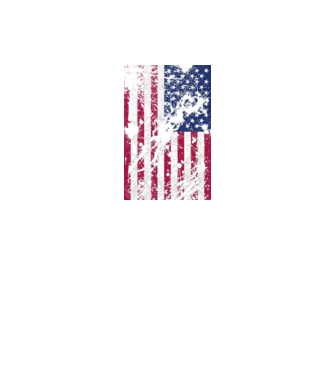 ripped flag U.S. model alb pe tricou