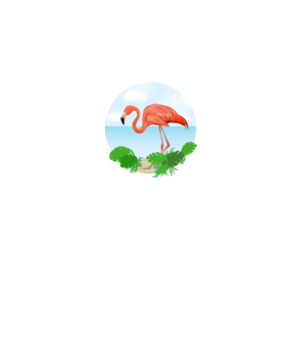 Flamingo model alb pe tricou