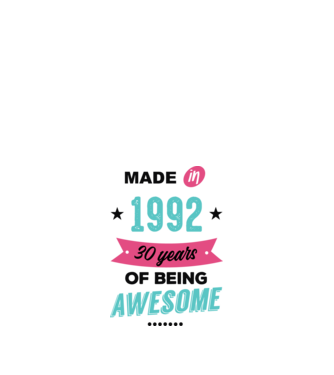 MADE in 1992 model alb pe tricou
