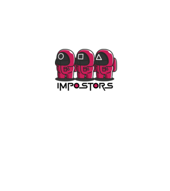 impostors squid game model alb pe tricou
