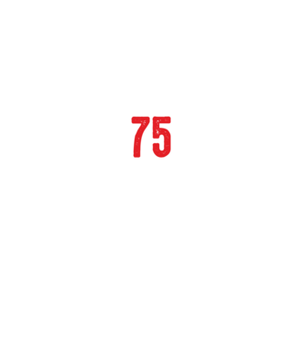 Purtătorul acestui tricou a împlinit: 75 de ani model negru pe tricou
