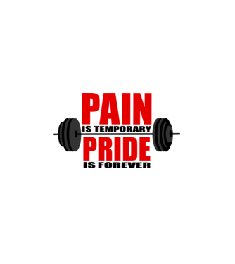 Pain is temporary model alb pe tricou