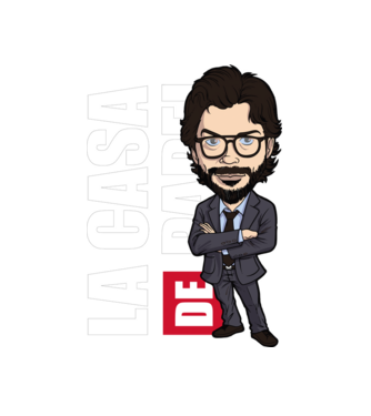 la cas de papel professor model alb pe tricou