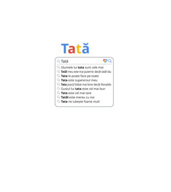 căutare Google Tată model negru pe tricou