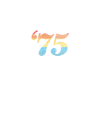 Retro Birthday 1975 model negru pe tricou