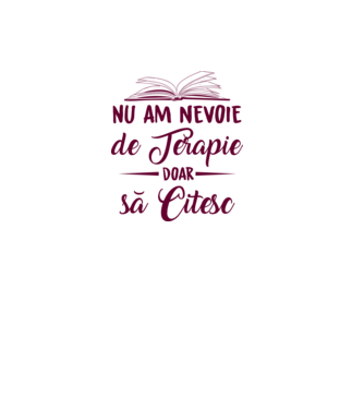 nu am nevoie de terapie, doar să citesc model alb pe tricou