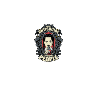 WEDNESDAY - Just hate people model negru pe tricou