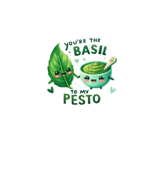 Basil to my Pesto model alb pe tricou