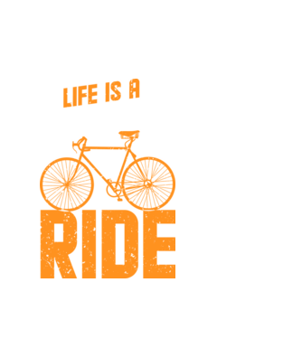 Life is a beautiful ride model alb pe tricou