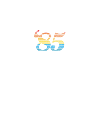 Retro Birthday 1985 model negru pe tricou